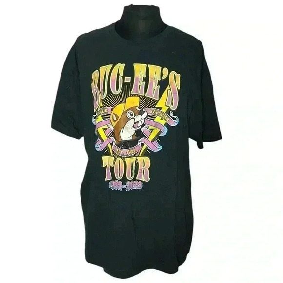Buc-ee's The Tour 1982-2022 Short Sleeve Multicolor Unisex Tee Shirt Size XL - Picture 1 of 5